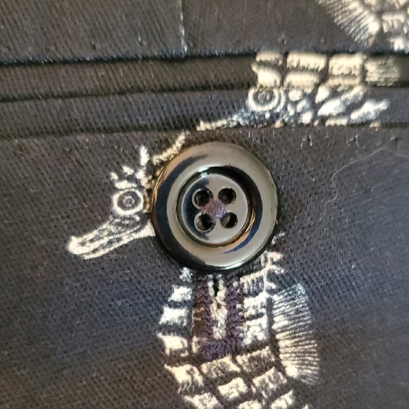 Dolce & Gabbana Dark Blue & White Seahorse Print Slim Fit Chino Pant 34" Waist - Picture 14 of 16